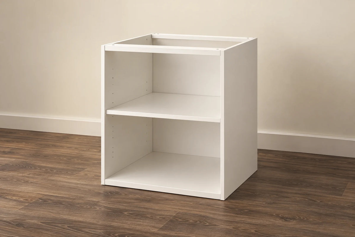 Kitchen Base Cabinet — Carcass Only — AI design visual; illustrative finish and construction
