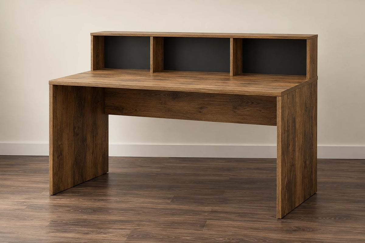 Home Office Desk — AI design visual; illustrative finish and construction